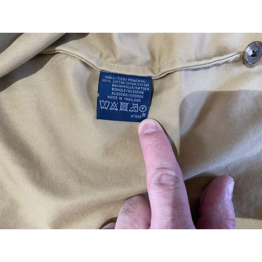 Polo Ralph Lauren Europe Bi Swing Mens XL Tan Pony Logo Leather Trim Jacket Rare - Picture 13 of 15